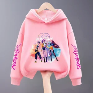 Kpop Demon Hunters Girl's Hoodies Children's Clothes Fashion Korean Kids Long Sleeve Hooded Tops Sweatshirts Toddler Costume