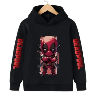 Autumn Winter Deadpool Children Hoodies Girl Boy Kids Fashion Clothing Cartoons Casual Clothes Kid Pullover Tops Sweatshirts